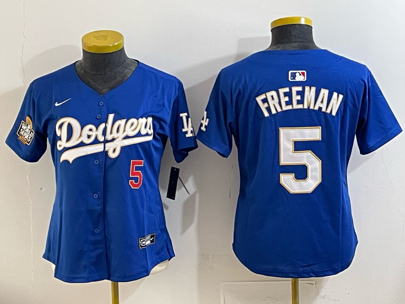 Youth  Los Angeles Dodgers #5 Freeman blue Nike NFL 2025 jersey 002